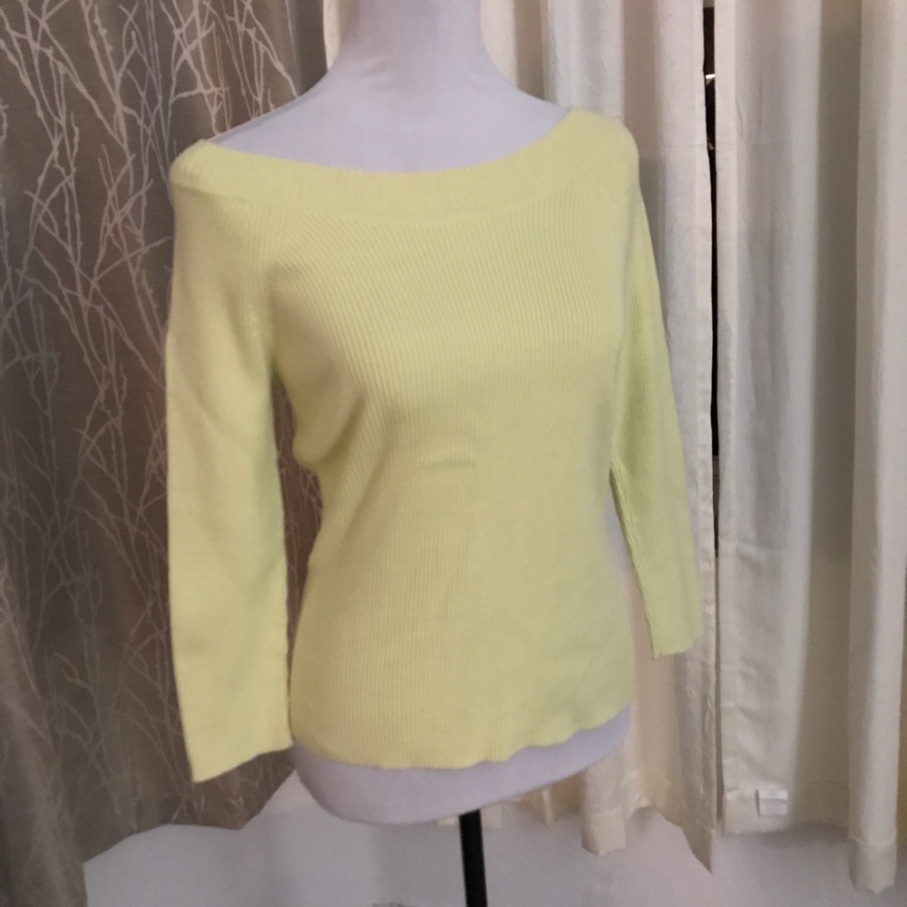 Lime green cotton sweater